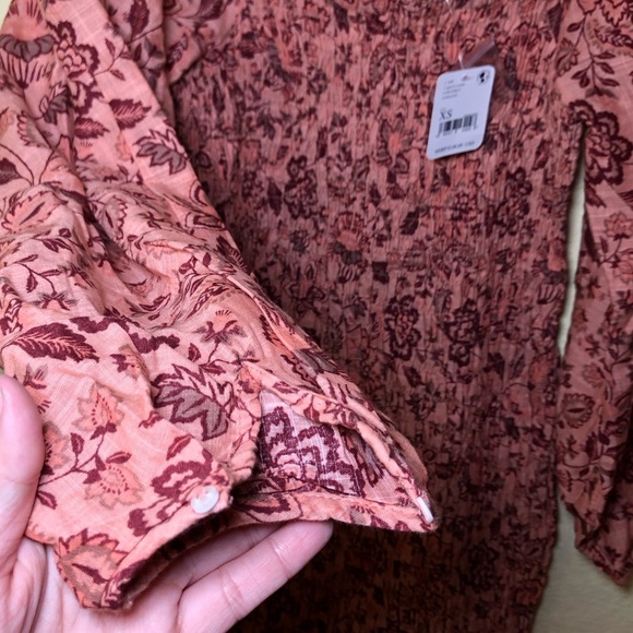 Free people apricot Smock It to Me Mini Dress size XS - Picture 5 of 7